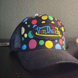 Von Dutch Polka Dot Trucker Hat